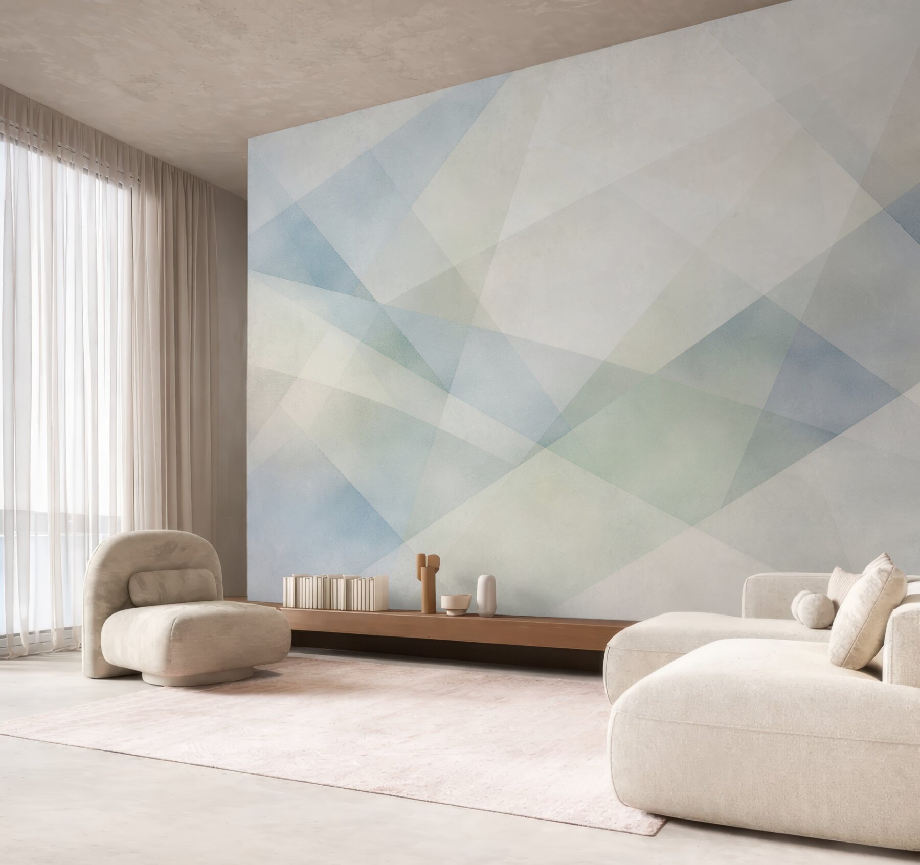 Fototapeta pastelowa geometria w subtelnych przenikaniach?v23