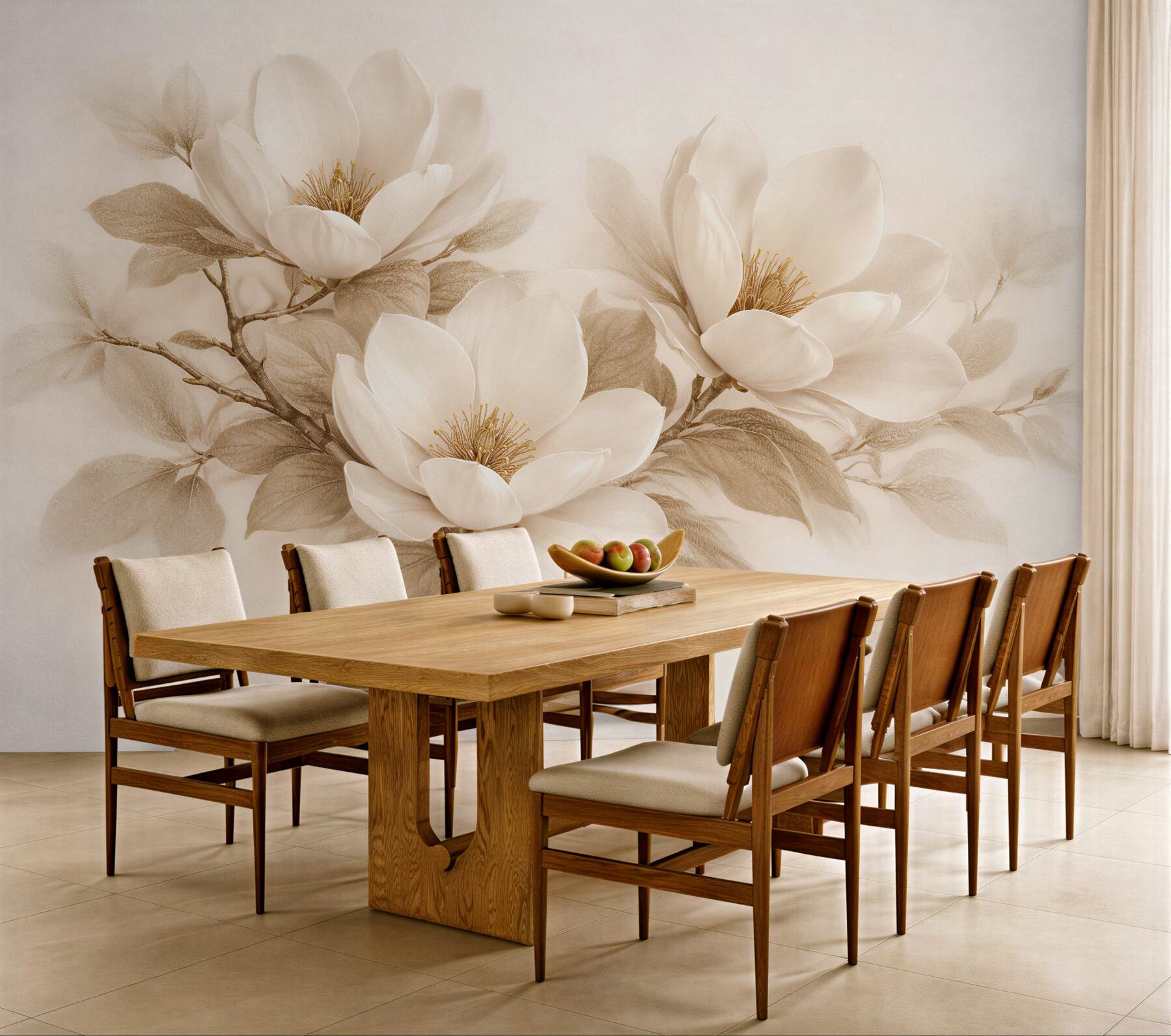 Fototapeta kremowa magnolia w rozkwicie