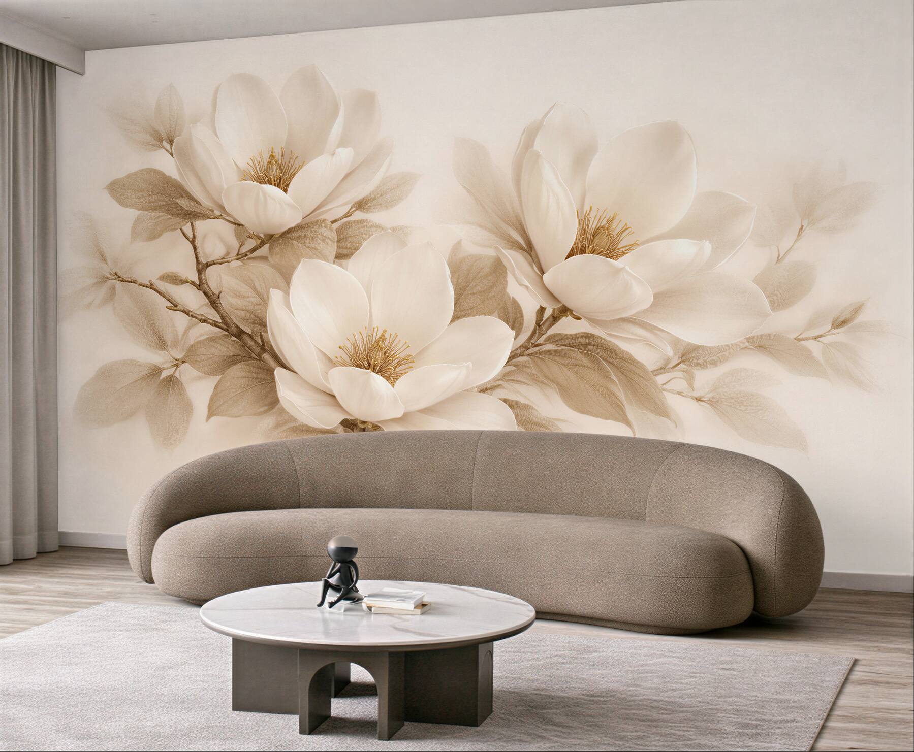 Fototapeta kremowa magnolia w rozkwicie?v23