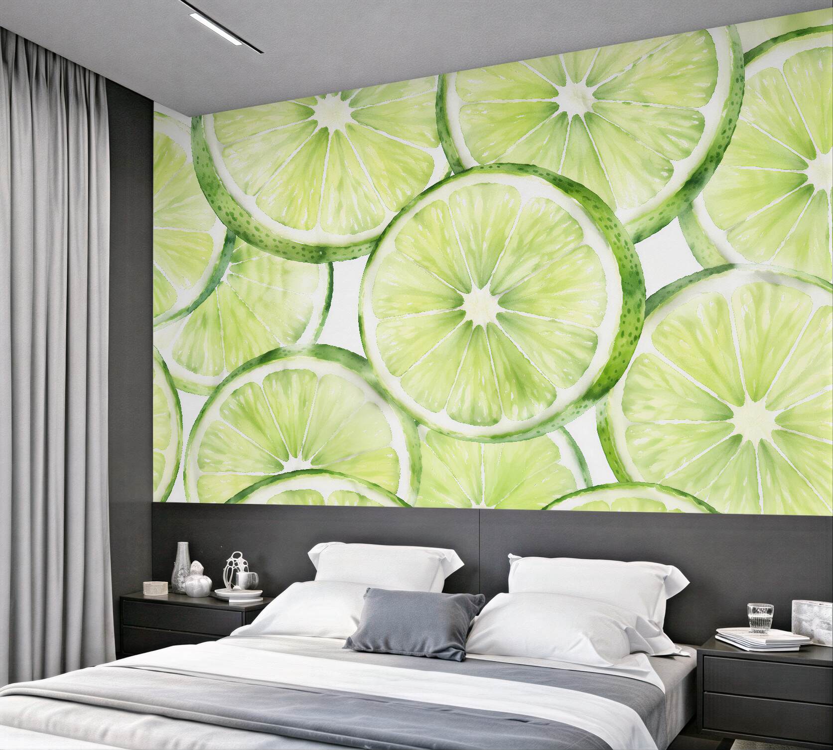 Fototapeta akwarelowe plastry limonki?v23