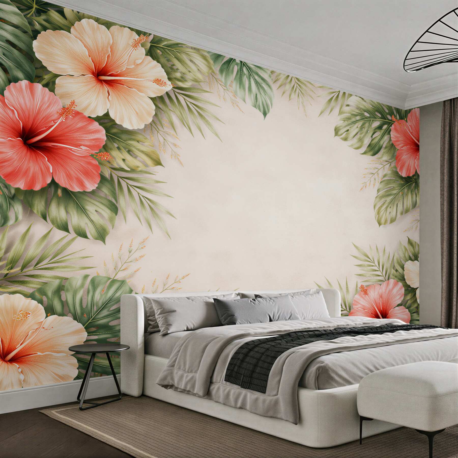 Fototapeta tropikalna rama z hibiskusami?v23