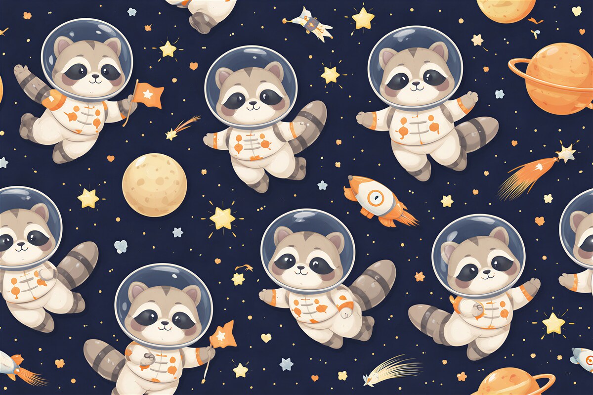 Fototapeta szopy astronauci w kosmicznej przygodzie