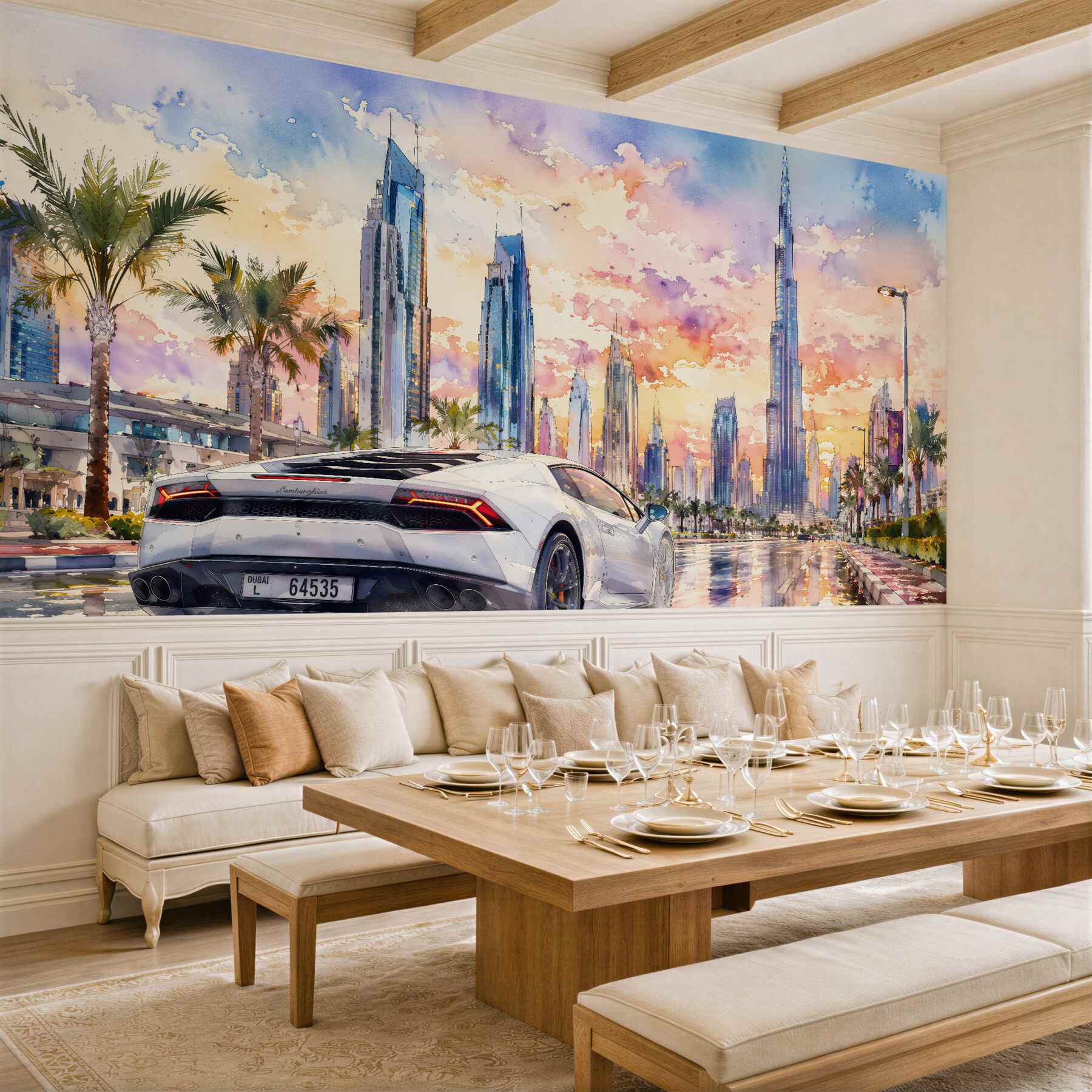 Fototapeta sportowe auto pod dubajskim niebem?v23