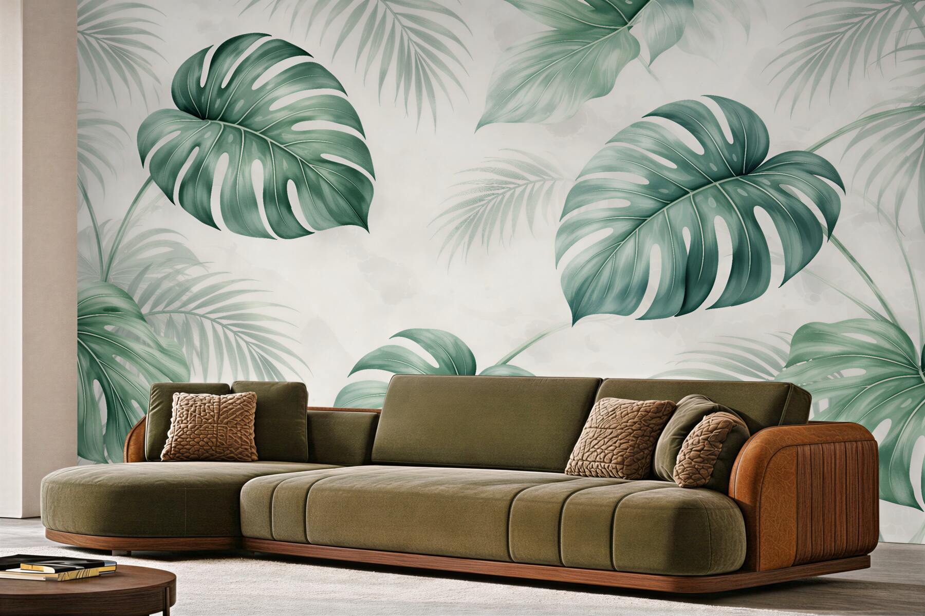 Fototapeta monstera w subtelnym rytmie