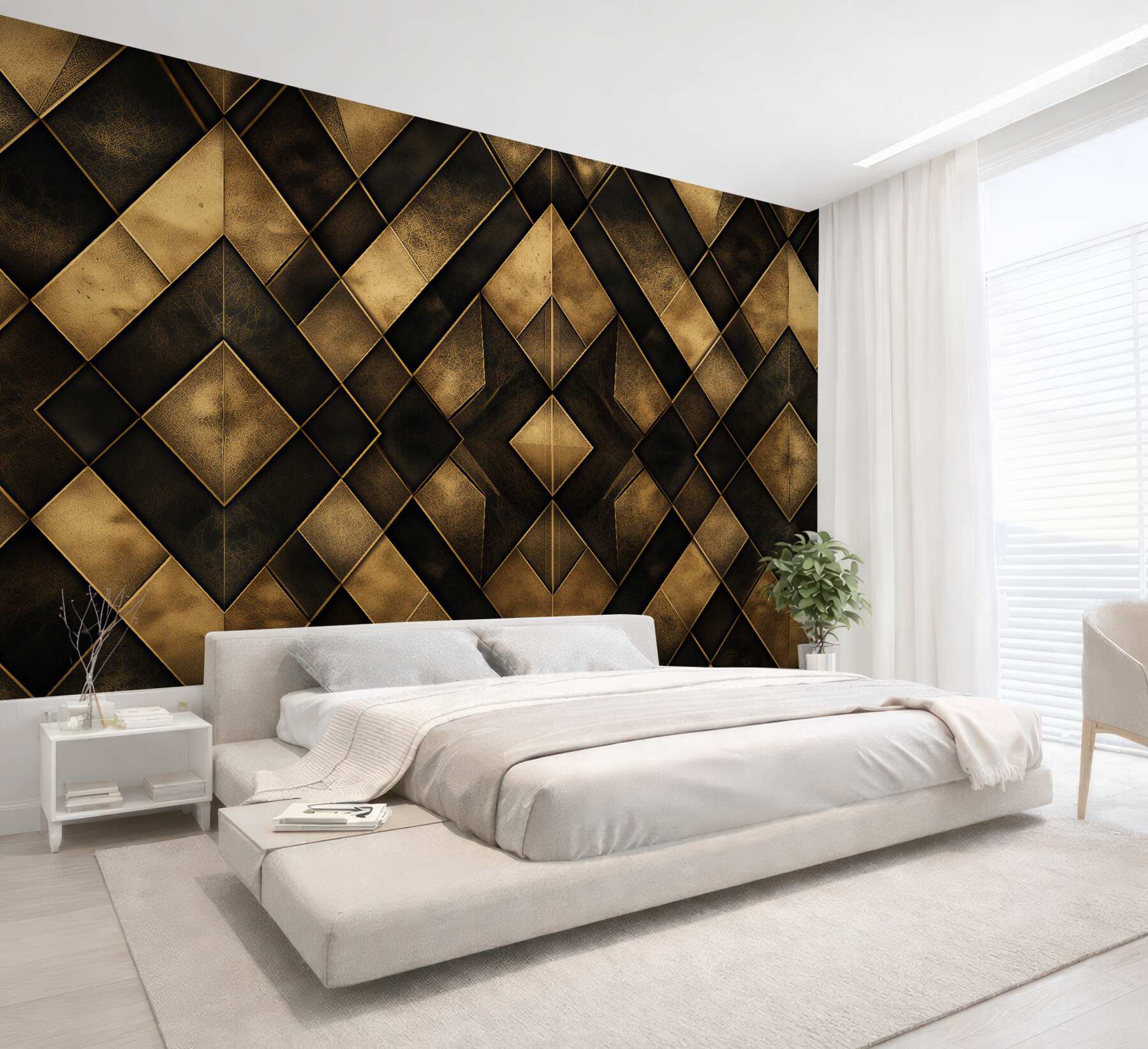 Fototapeta złota geometria art deco