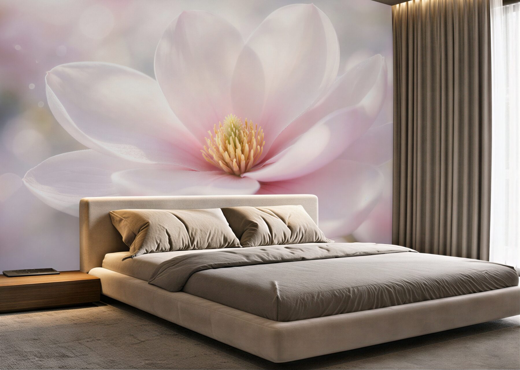 Fototapeta subtelna magnolia w blasku