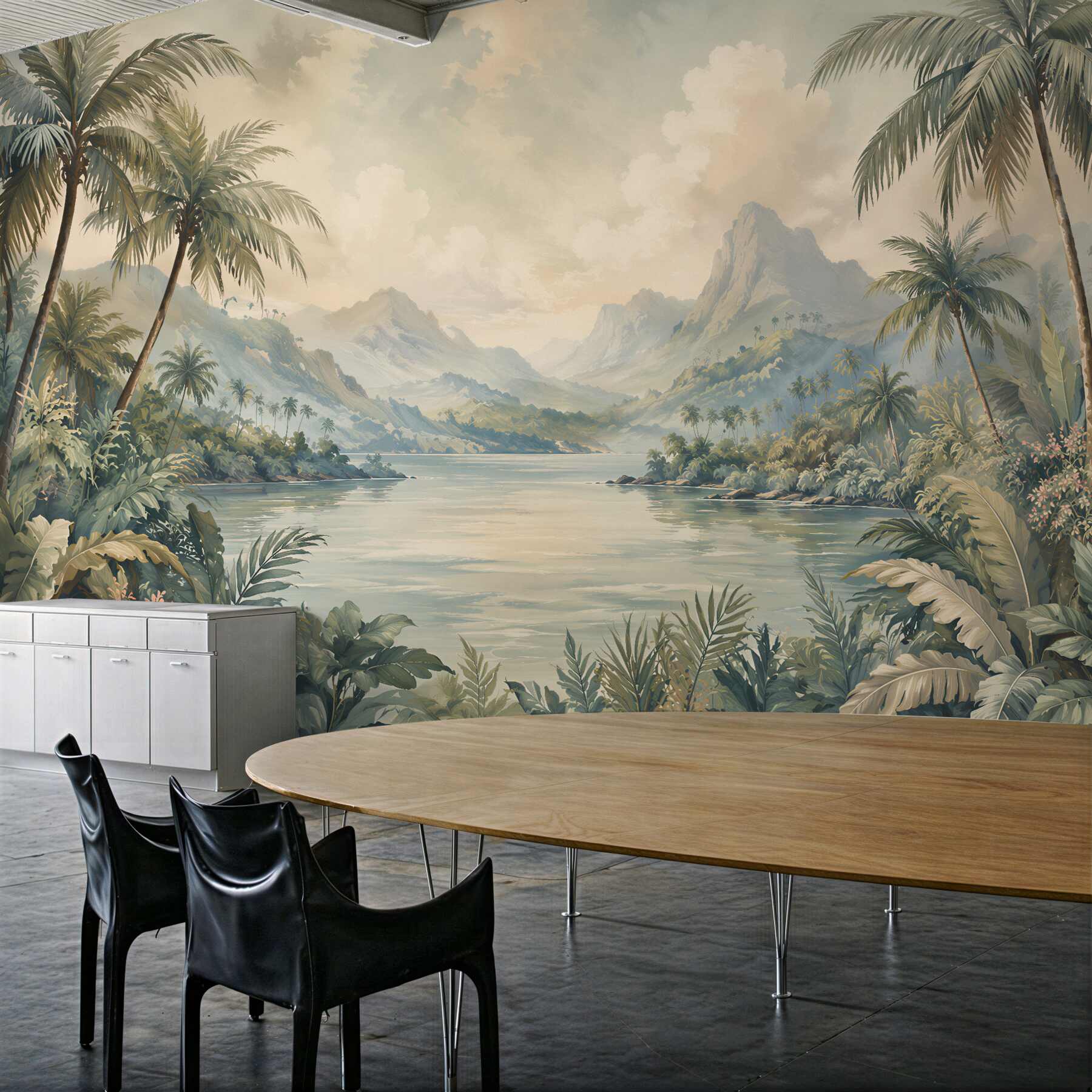 Fototapeta rajska laguna wśród palm