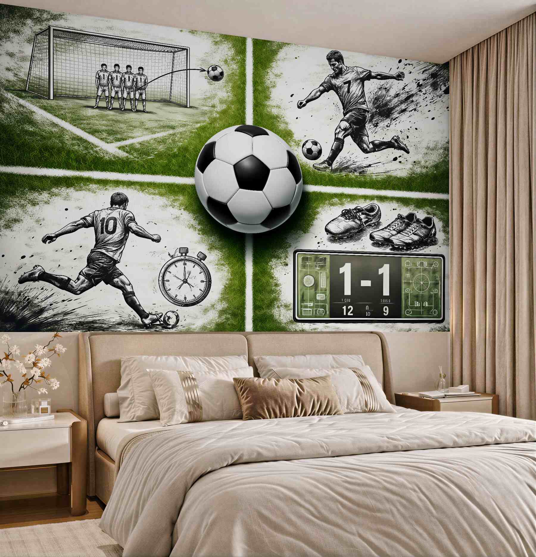 Fototapeta futbolowa pasja na murawie?v23
