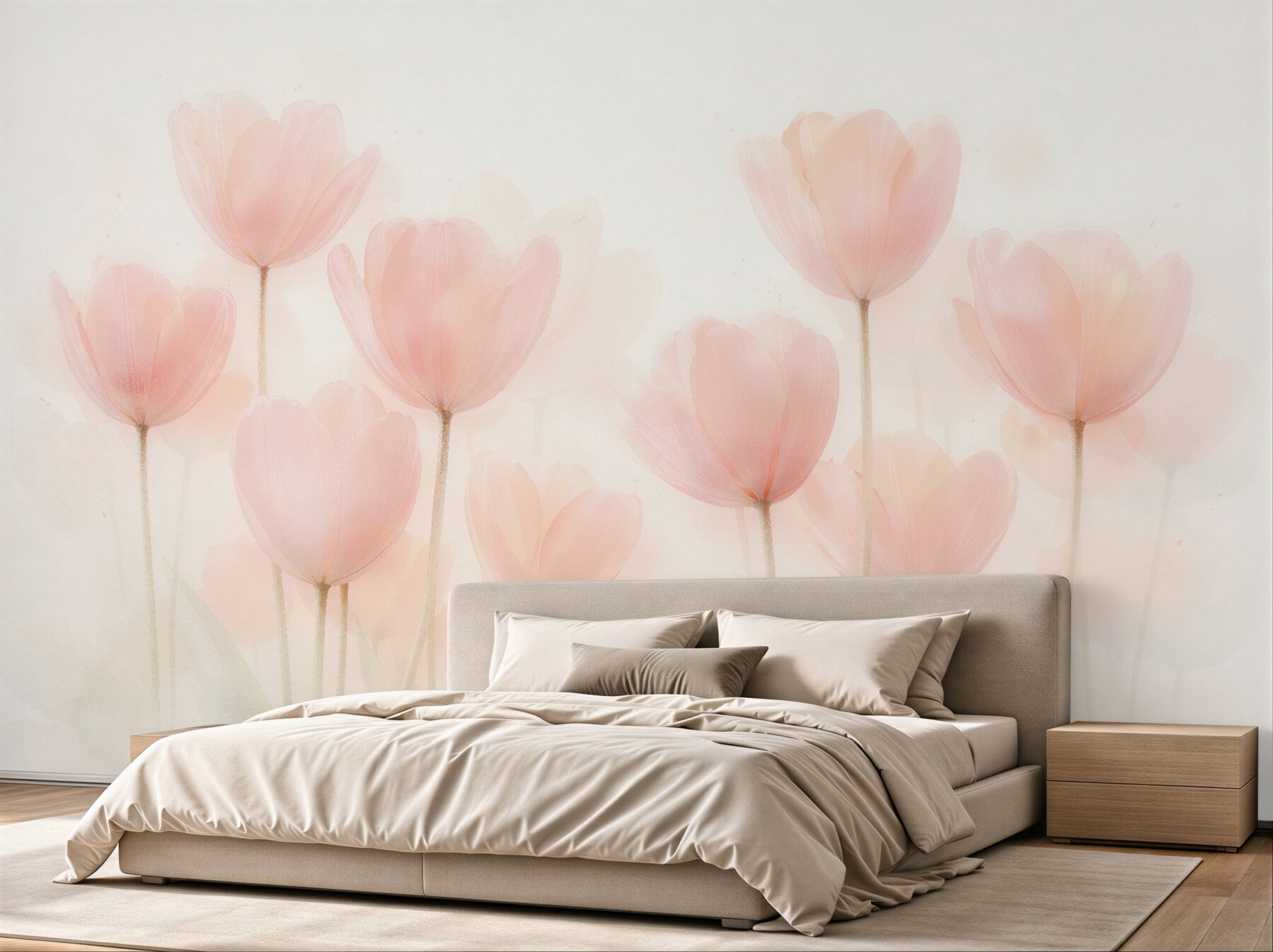 Fototapeta pastelowe tulipany we mgle?v23