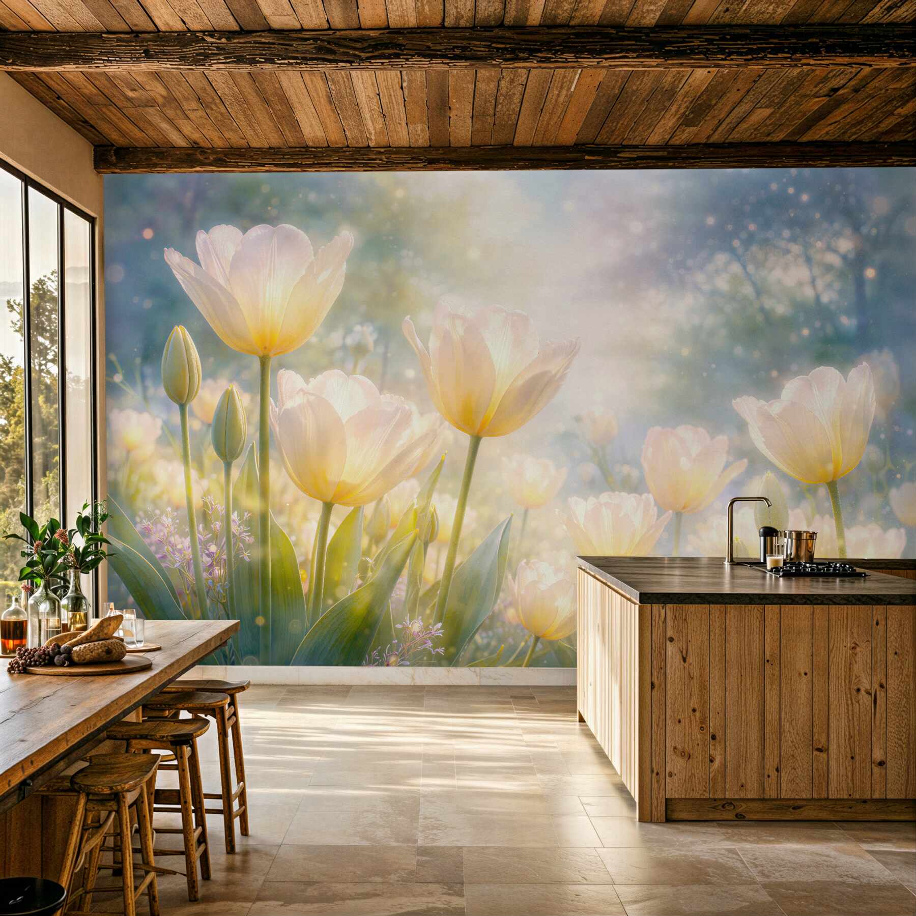 Fototapeta Świetliste tulipany o poranku