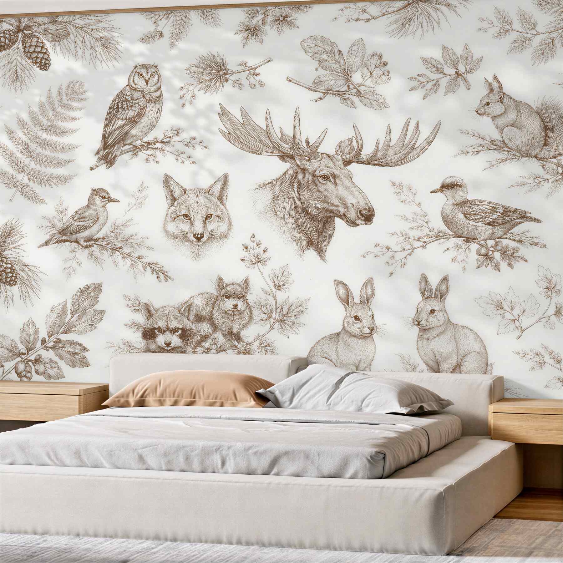 Fototapeta leśne zwierzęta w sepii?v23