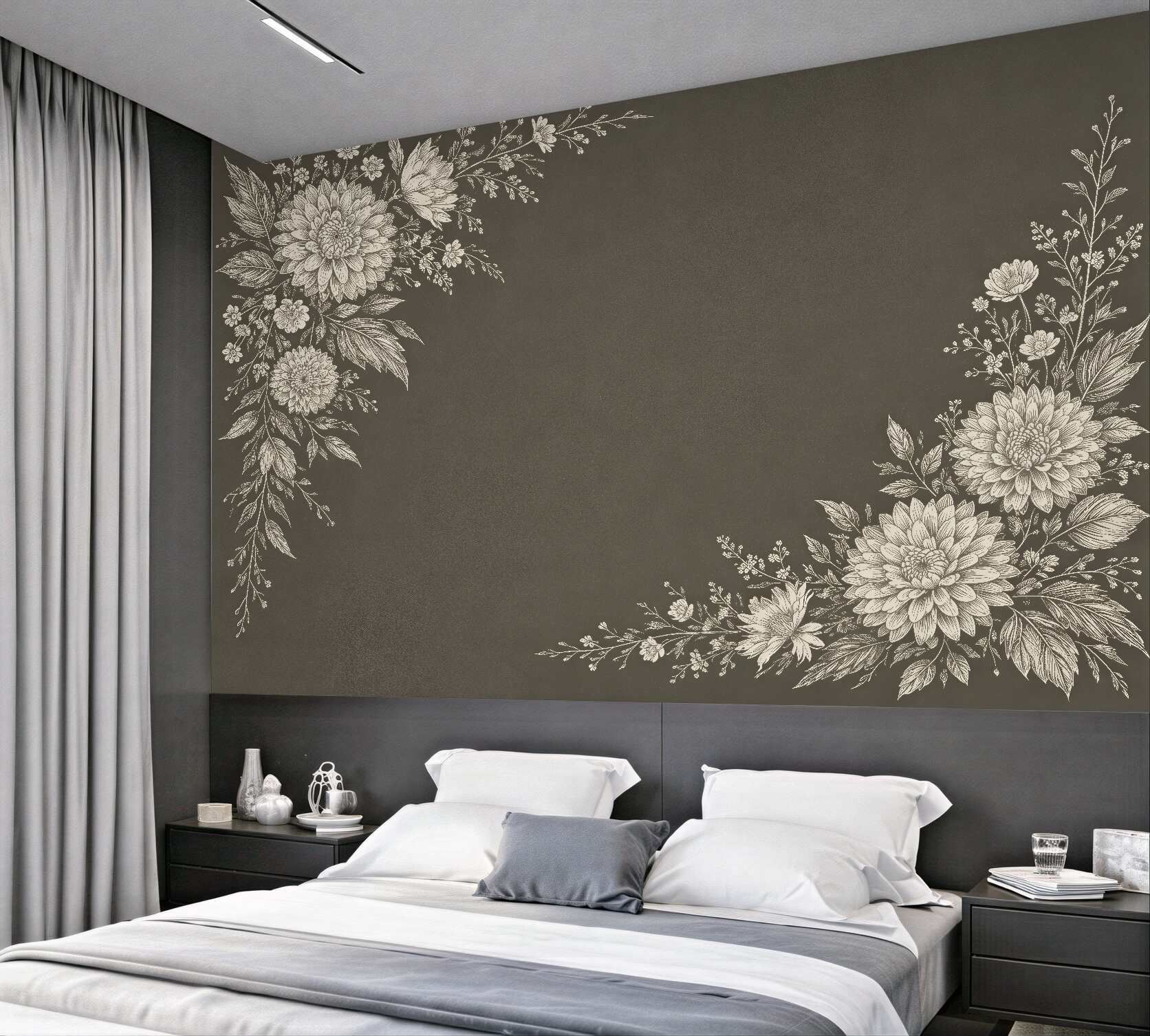 Fototapeta eleganckie kwiatowe ornamenty