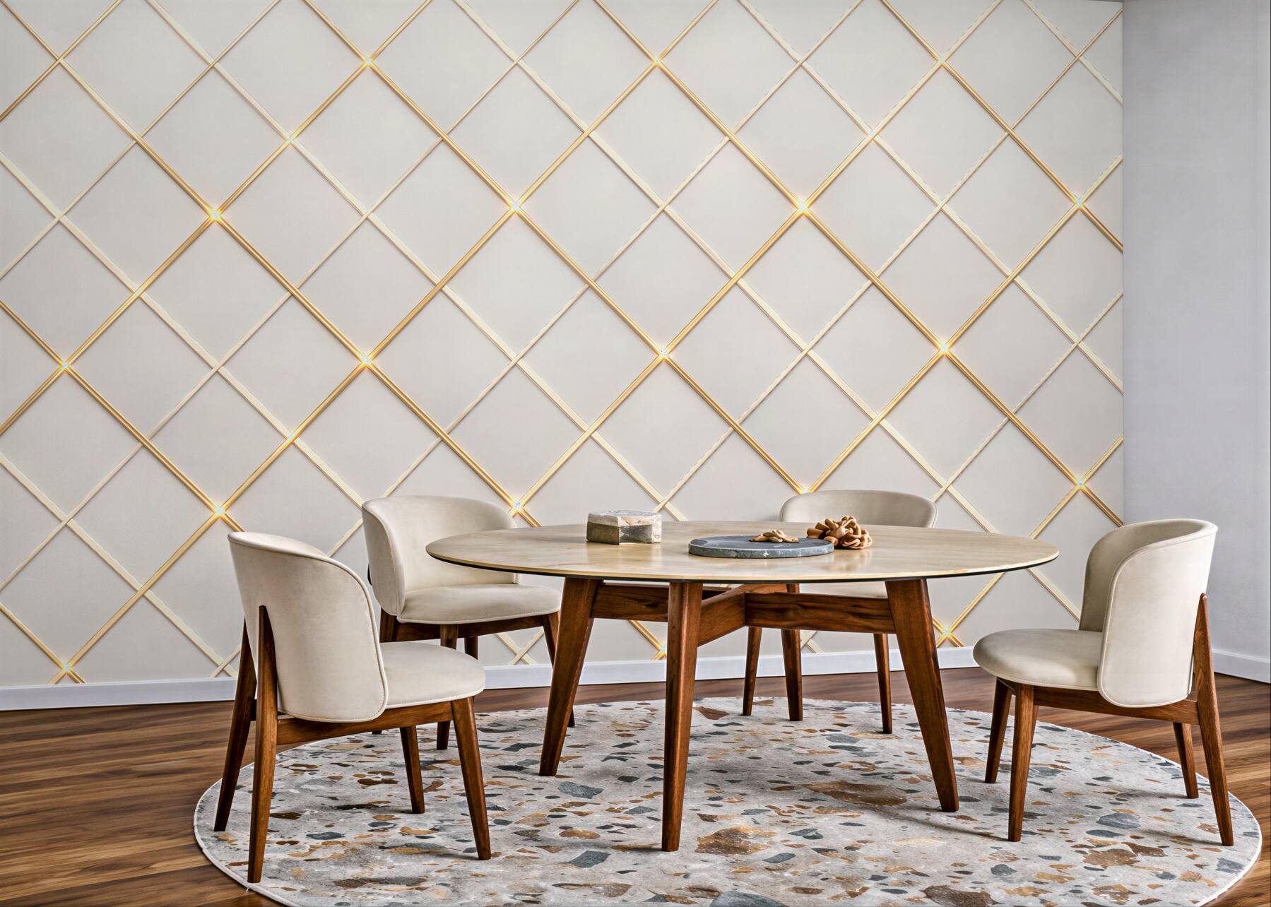Fototapeta złota geometryczna elegancja
