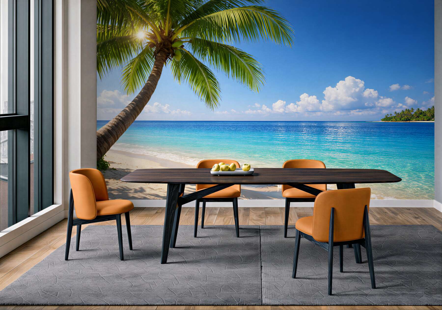 Fototapeta rajska plaża z palmą?v23