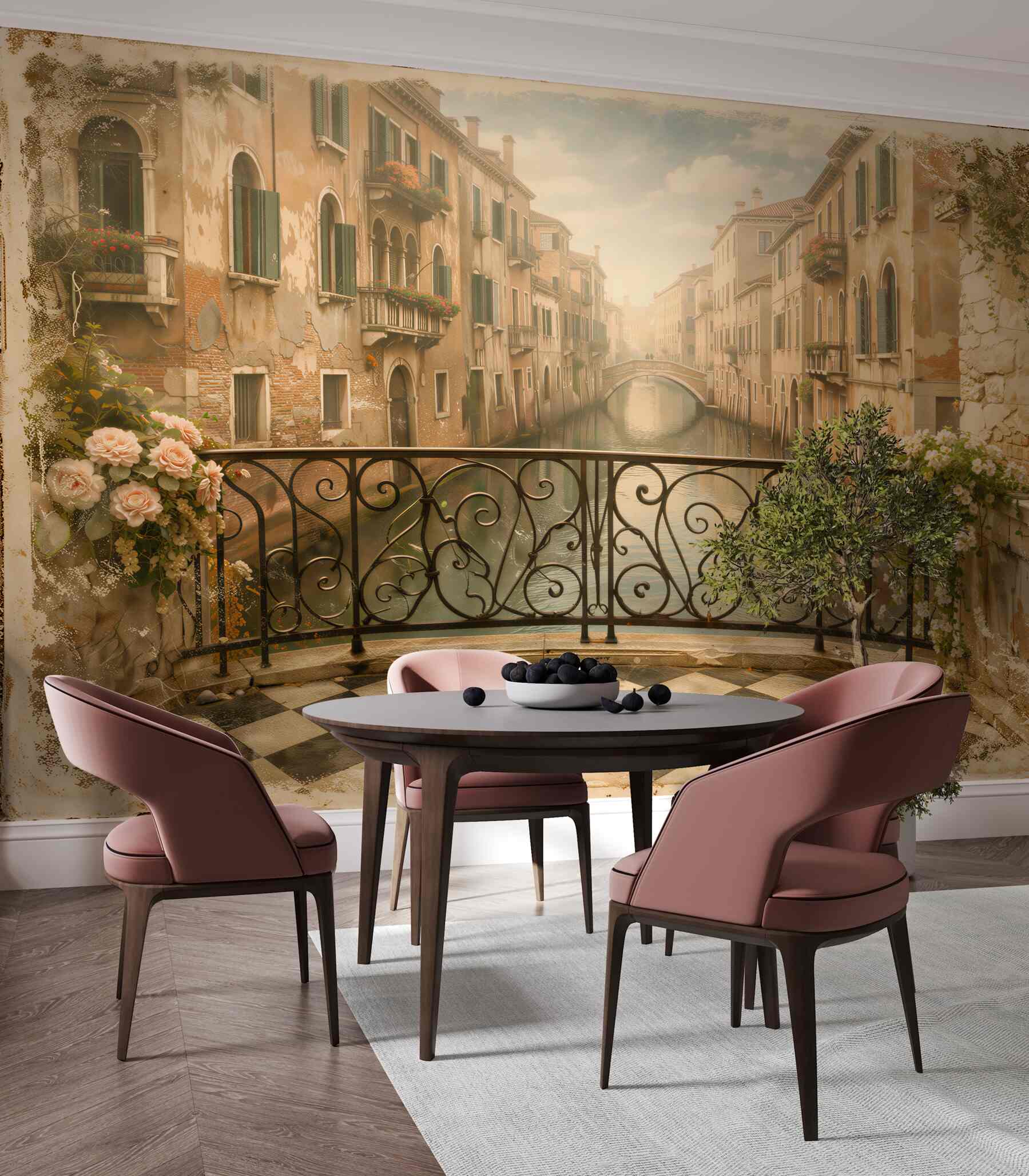 Fototapeta romantyczny balkon nad weneckim kanałem?v23