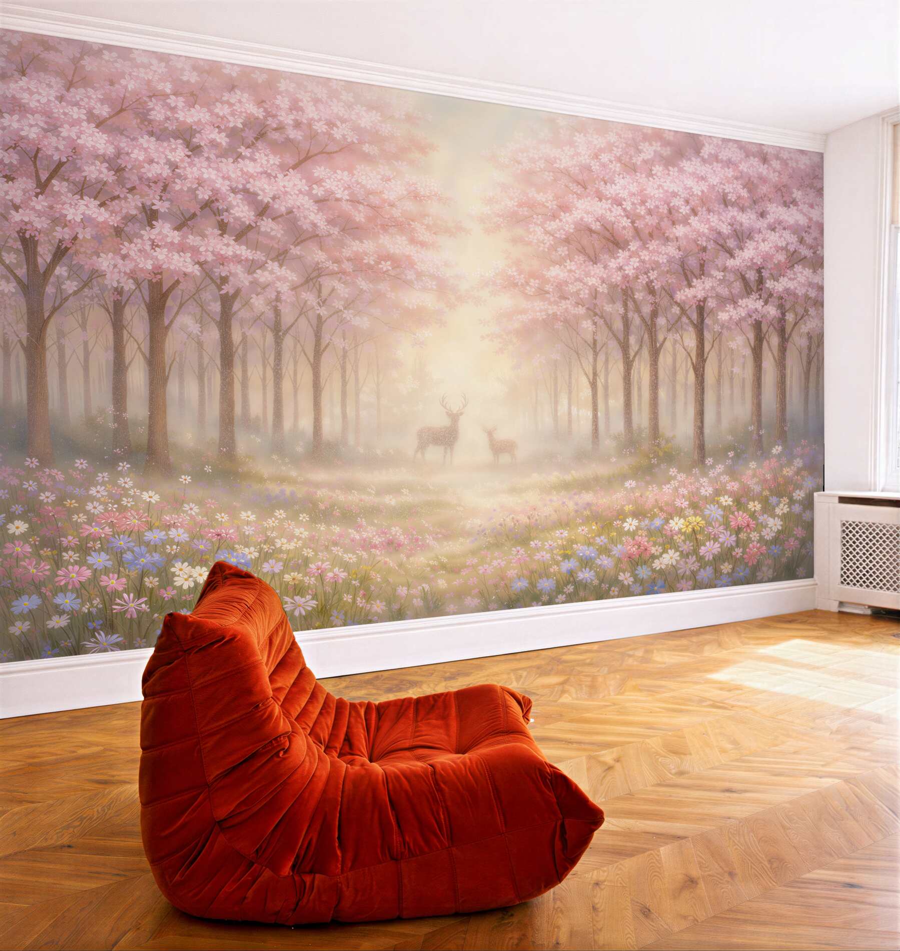 Fototapeta baśniowy las z jeleniami
