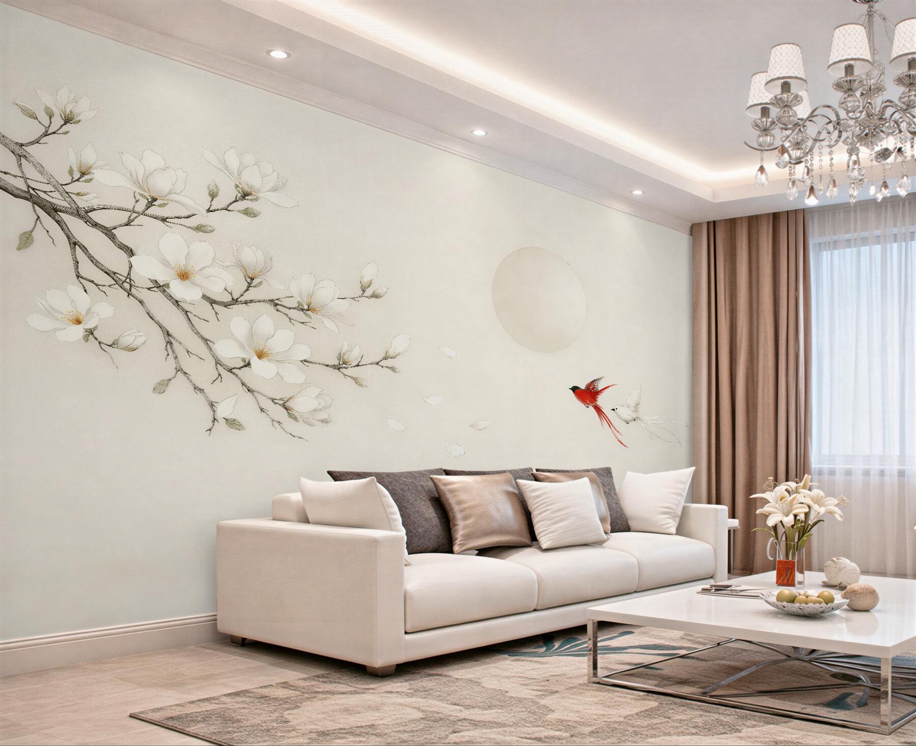 Fototapeta magnolie i ptaki w harmonii?v23