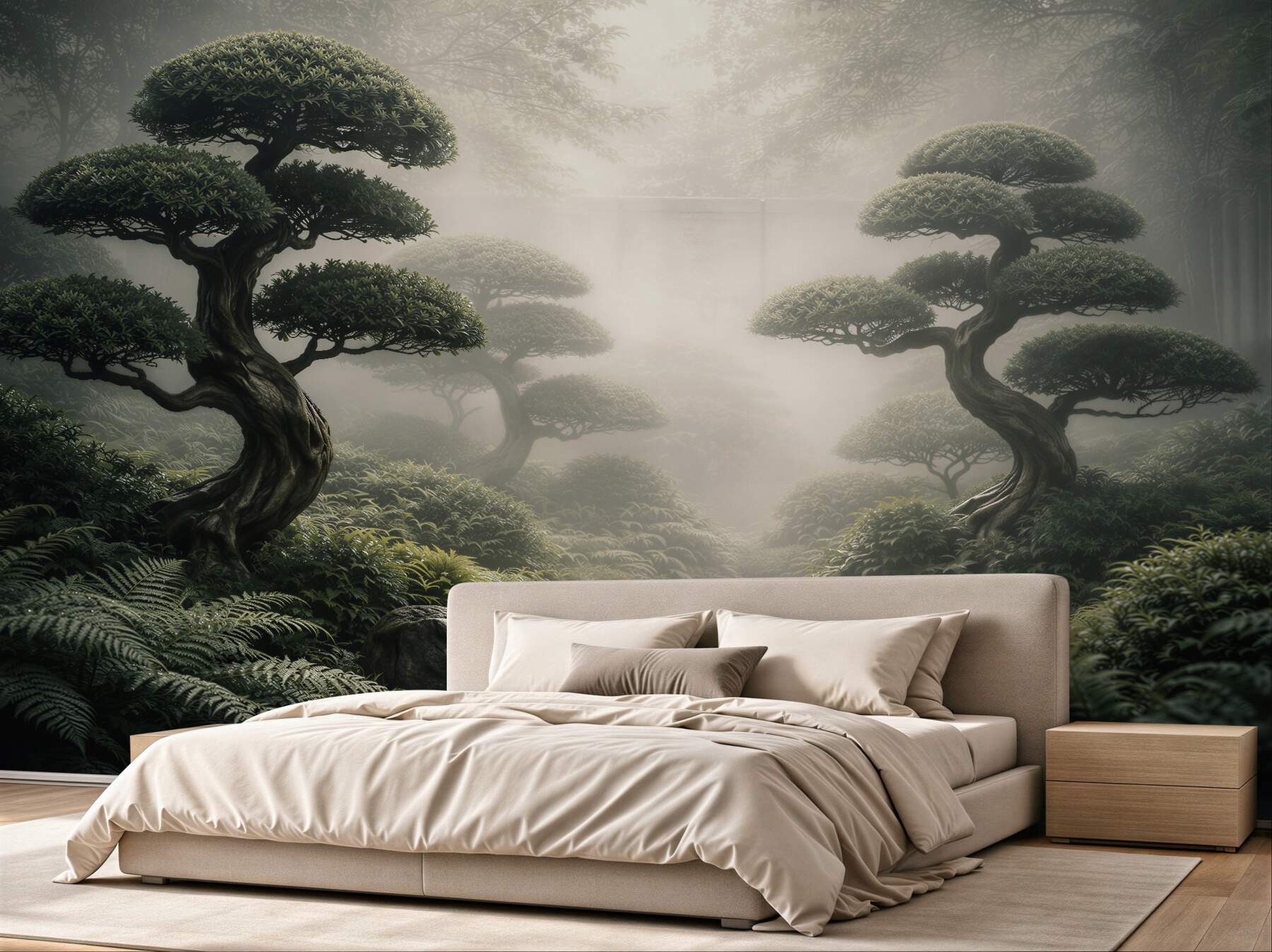 Fototapeta mistyczny ogród bonsai
