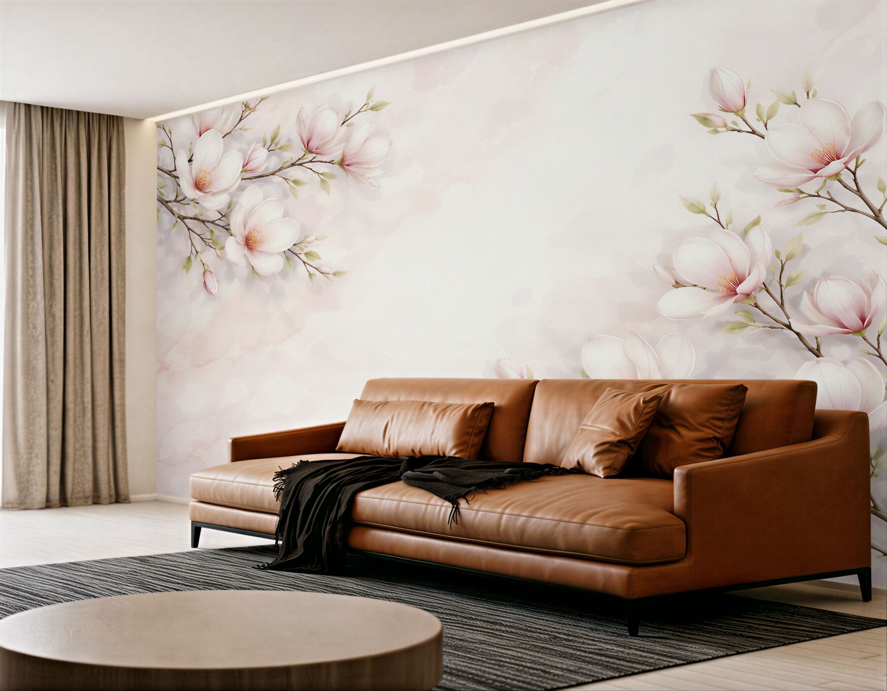 Fototapeta delikatne magnolie na jasnym tle?v23