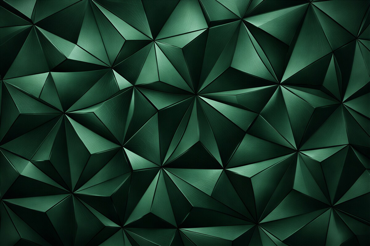 Fototapeta zielona geometryczna głębia