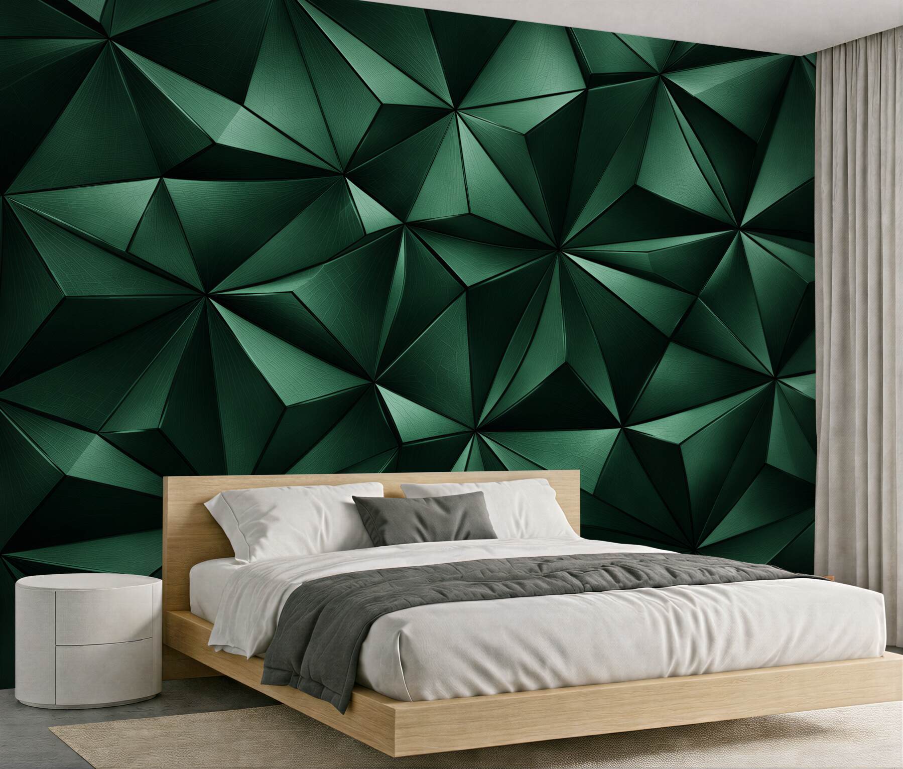 Fototapeta zielona geometryczna głębia?v23
