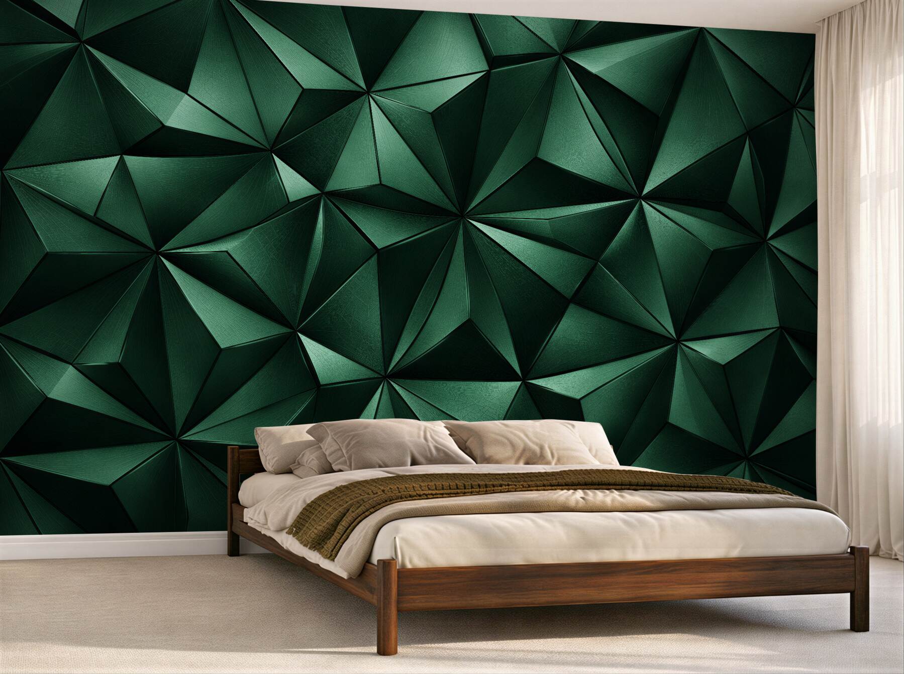 Fototapeta zielona geometryczna głębia?v23
