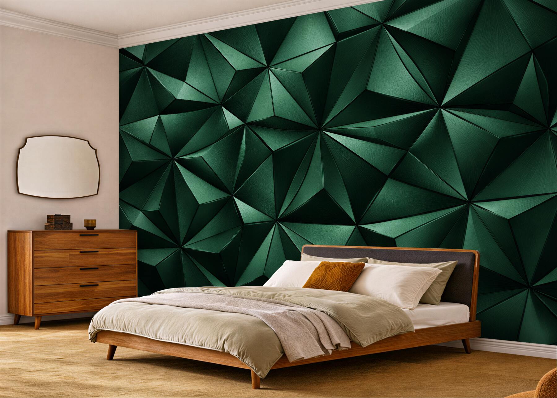 Fototapeta zielona geometryczna głębia?v23