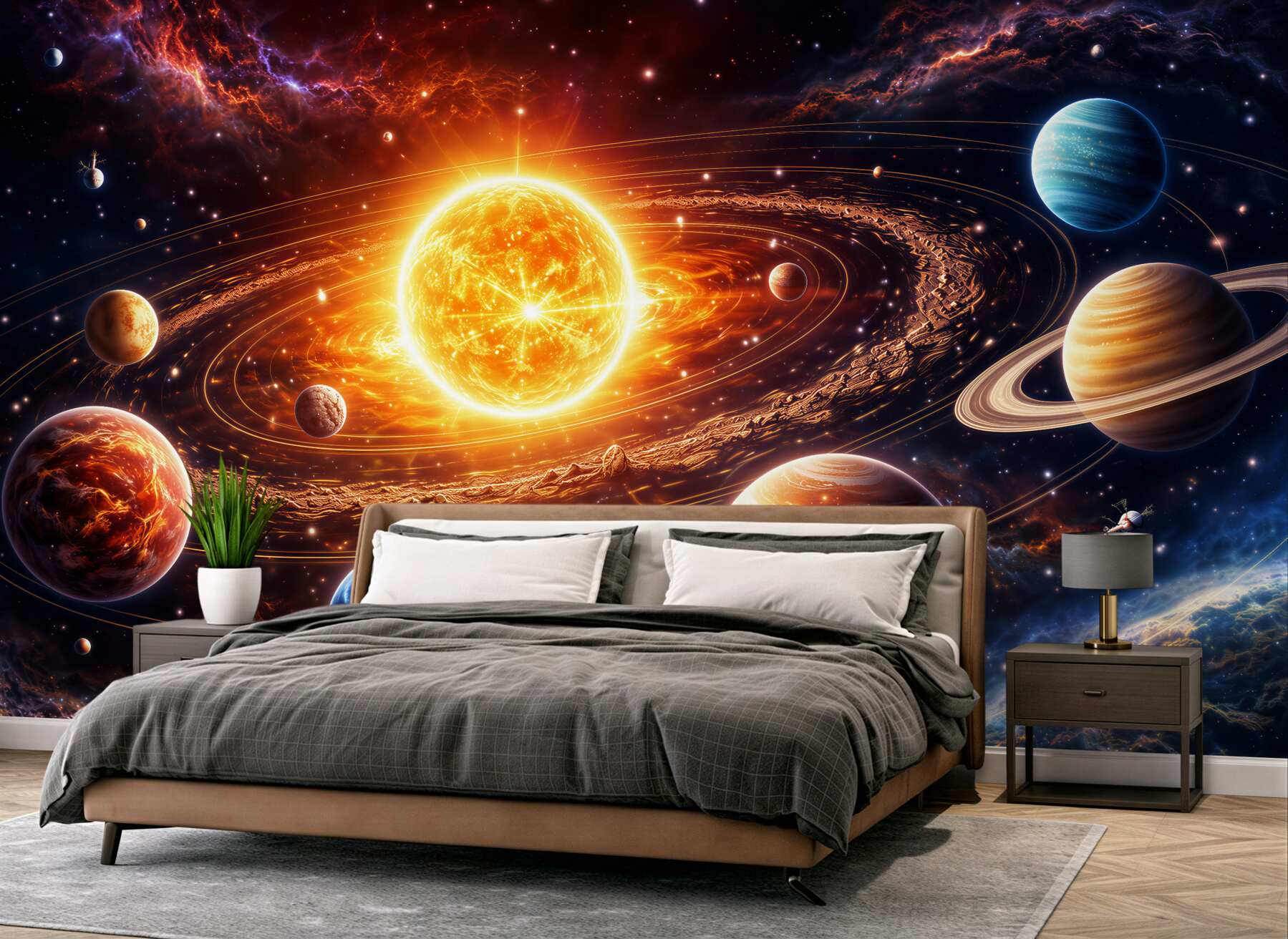 Fototapeta kosmiczny taniec planet