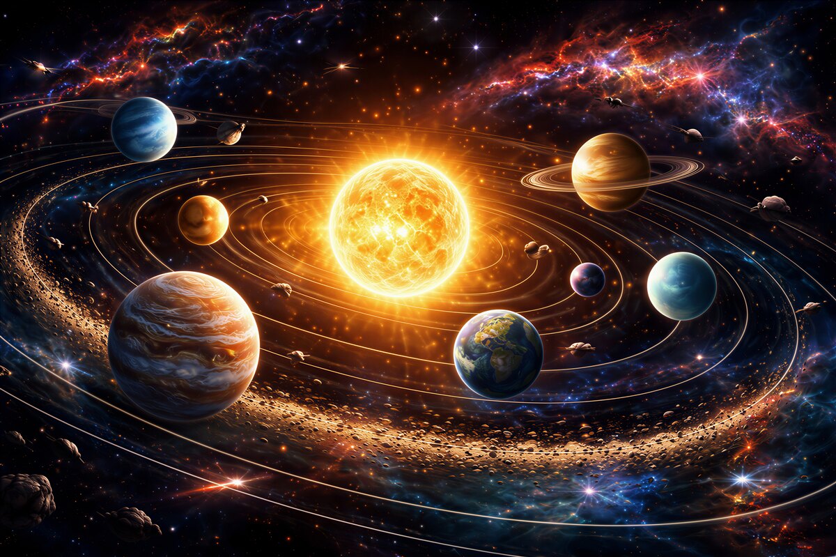 Fototapeta słoneczny układ planetarny