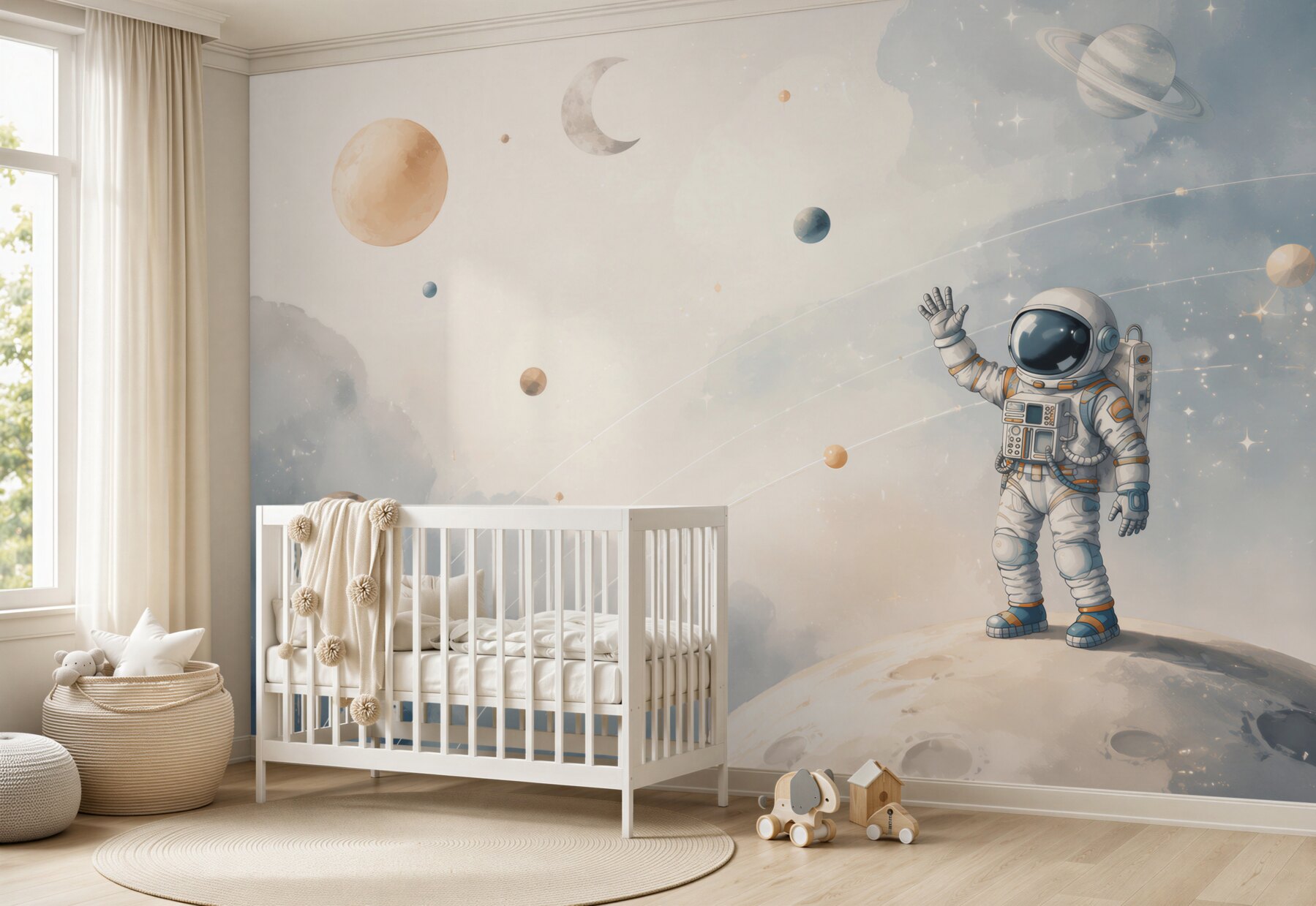 Fototapeta Astronauta latał w kosmos