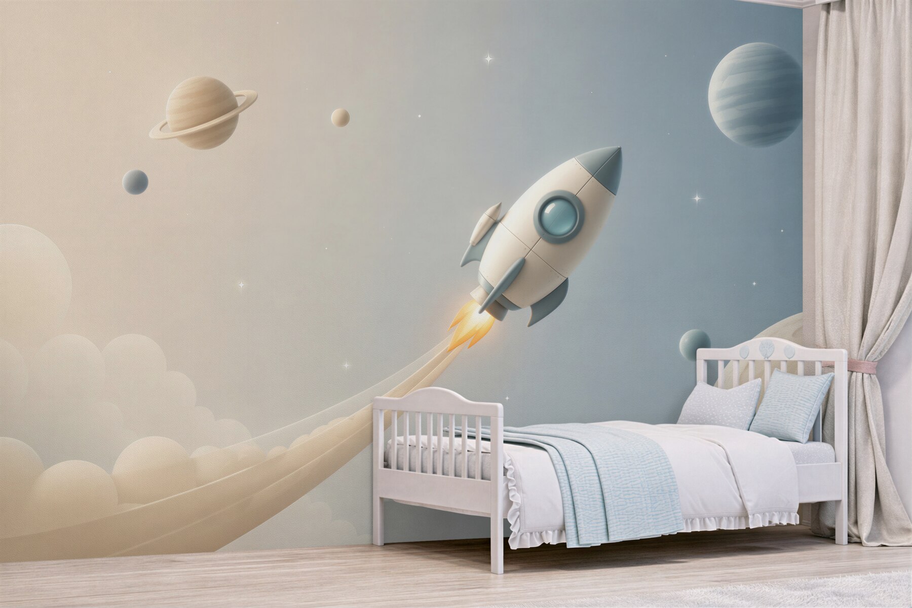 Fototapeta Rakieta leci na planecie?v23